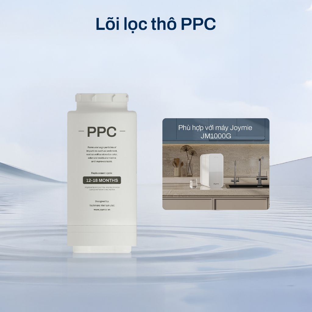 Lõi Lọc Joymie PPC tương thích Máy lọc nước Joymie JM1000G, máy lọc nước dễ dàng tự thay thế