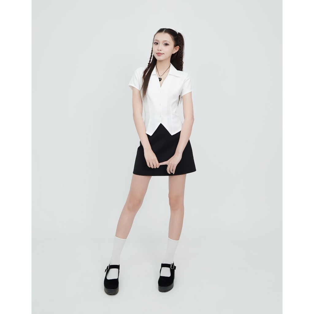 DALLA Áo sơ mi ôm 3 nút tay ngắn (SM10) Rosiya Shirt HOT! | BigBuy360 - bigbuy360.vn