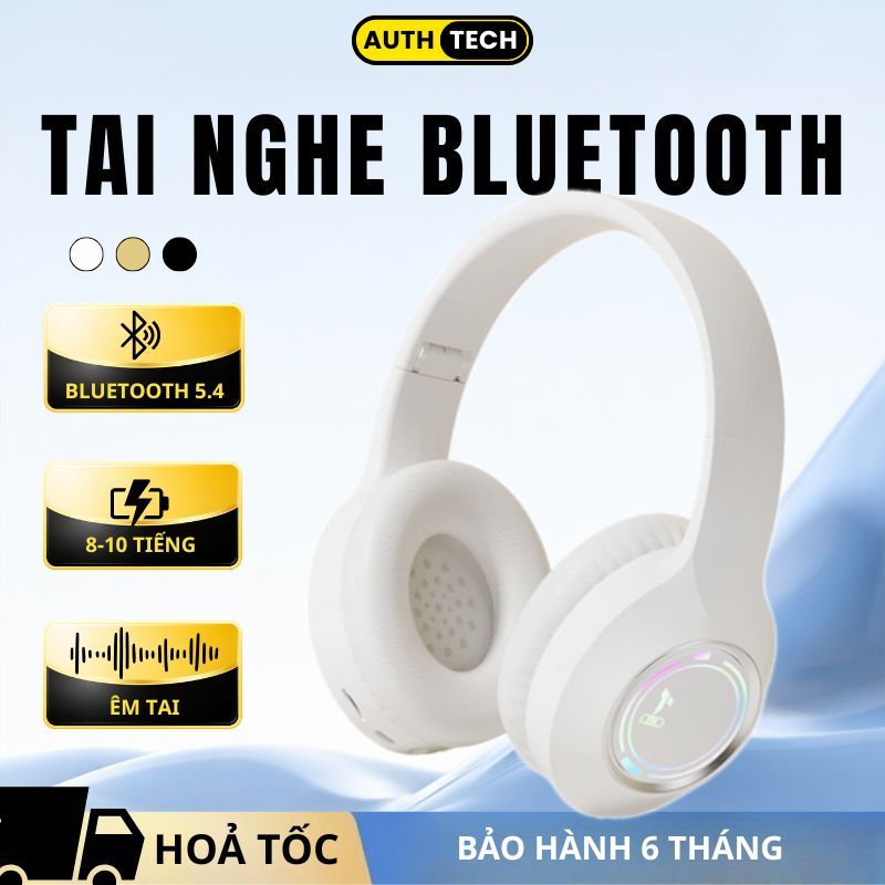 Tai Nghe Chụp Tai BlueTooth Không Dây Giảm Ồn, Tai Nghe Cho Bé Học Tập Chơi Game Tích Hợp Mic