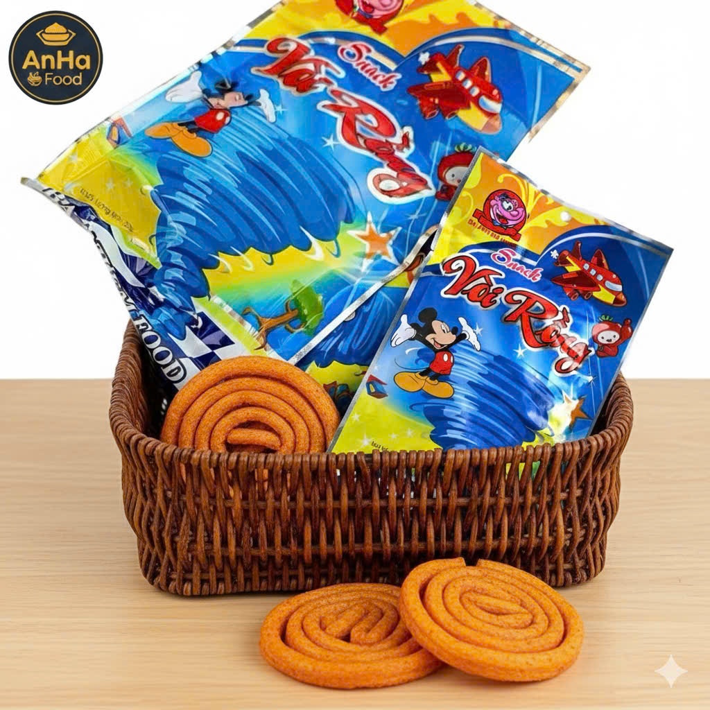 Bịch 30 Gói Snack Vòi Rồng Ba Anh Em Food, đồ ăn vặt tuổi thơ cổng trường AnHa Food