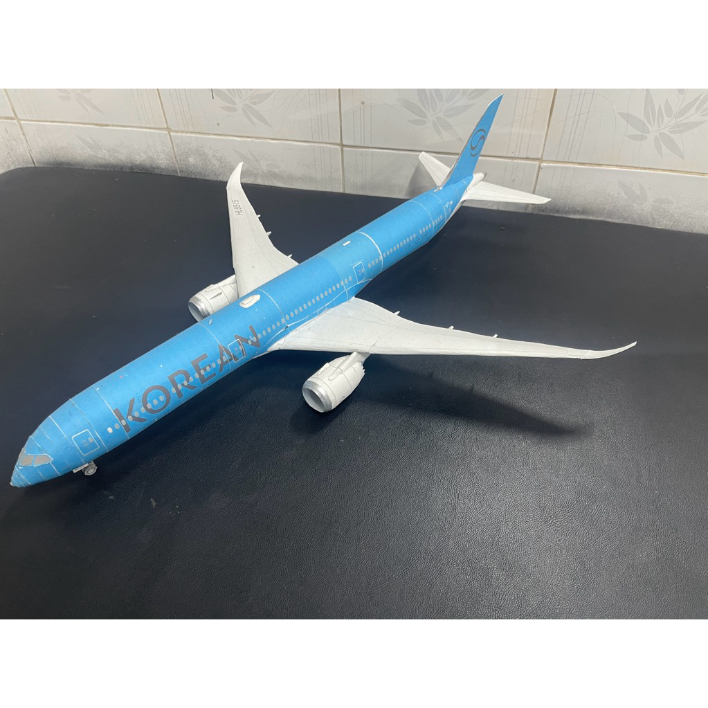 mô hình máy bay giấy b787-10 Korean air 1/120