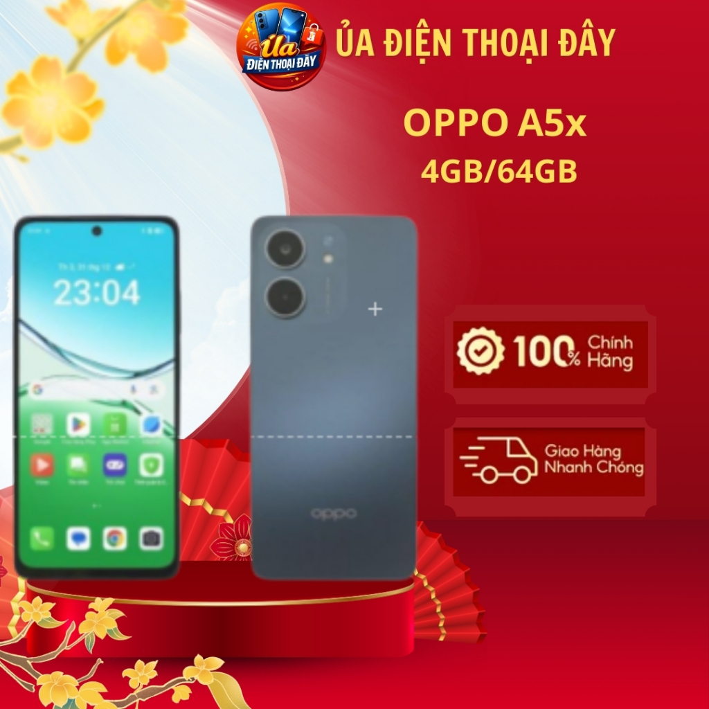 Điện thoại Cũ OPPO A5x 4GB/64GB – Pin 6000mAh, Sạc nhanh 45W, Màn hình 90Hz