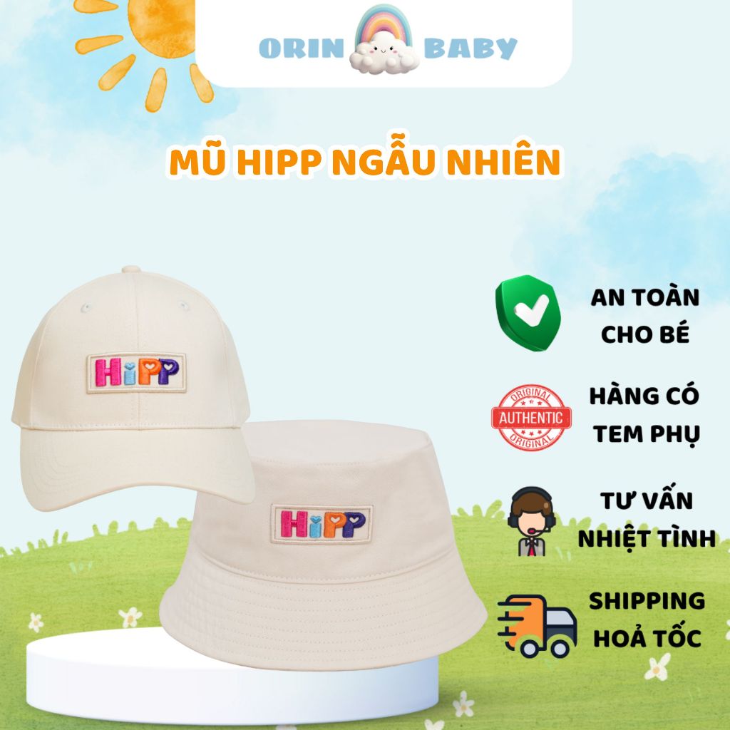 Mũ logo thêu HIPP chất liệu cotton 100% mềm mại thoáng mát - Orin Baby Store