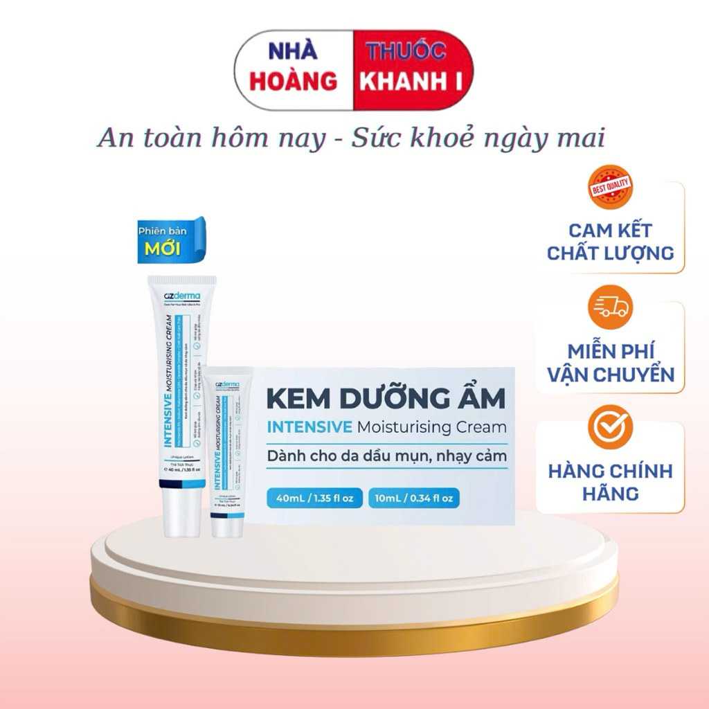 [HOẢ TỐC] Kem dưỡng ẩm cải thiện hàng rào da Intensive Moisturising Cream Azderma 10ml-15ml-40ml