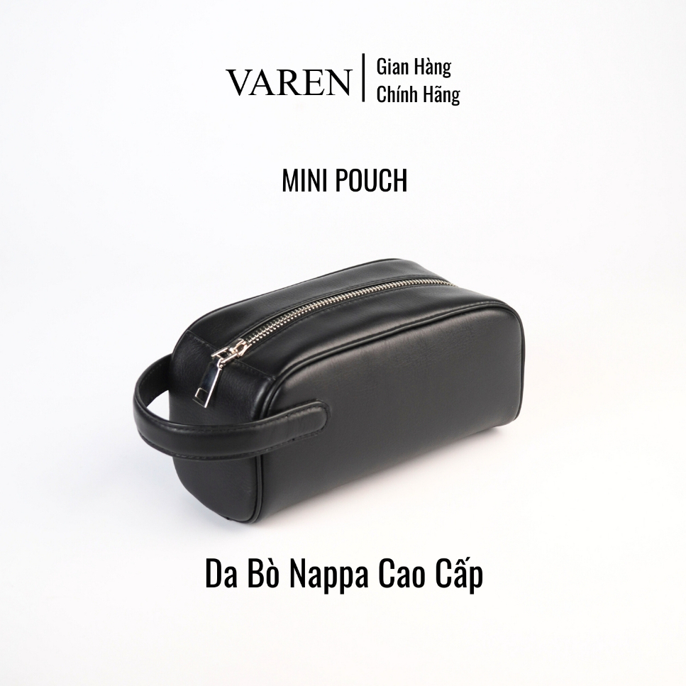 Túi Cầm Tay Mini Da Bò Thật VAREN POUCH UNISEX – Clutch Unisex Nhỏ Gọn Thanh Lịch TMN01