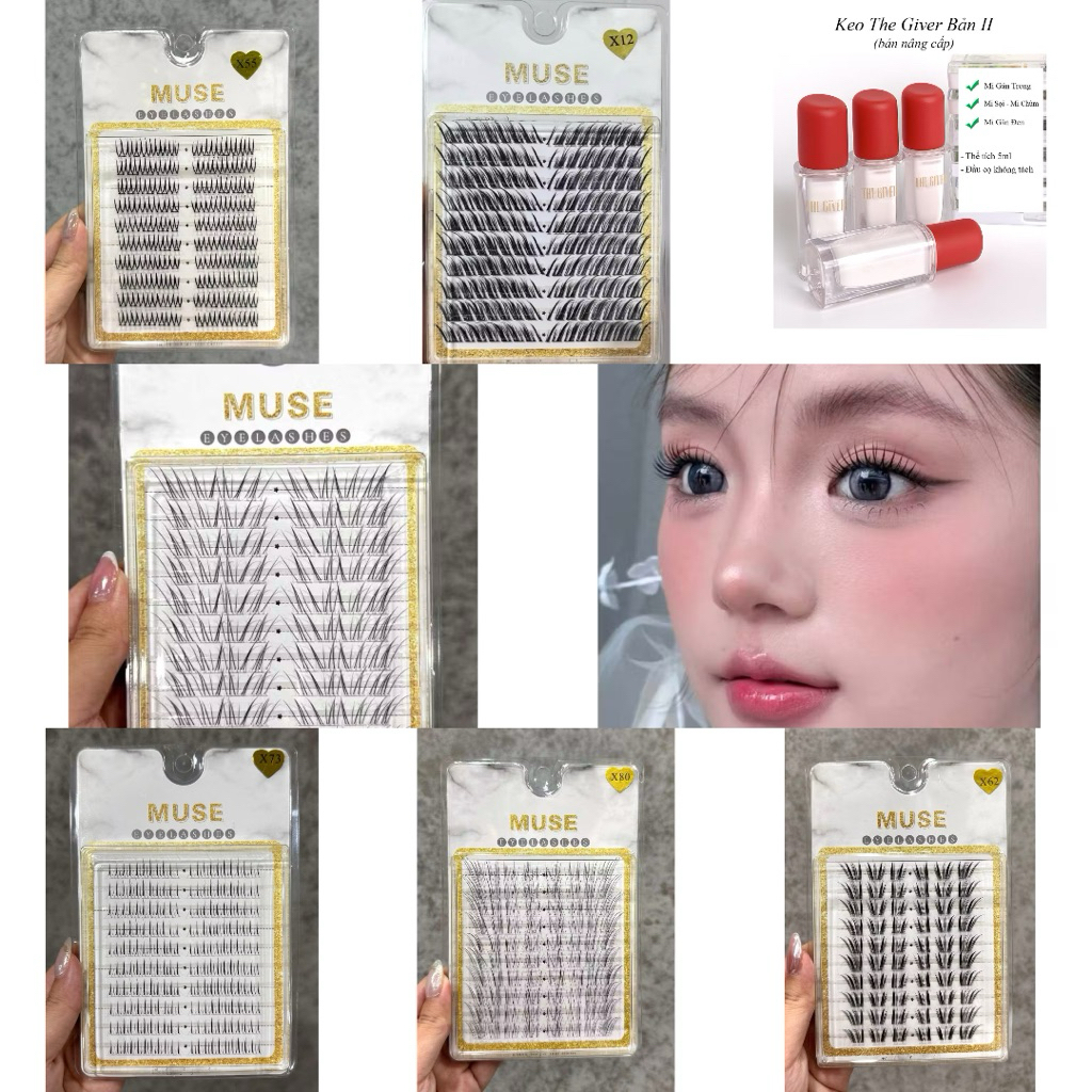 Hỏa tốc các mã mi cụm Muse, mi gân trong phù hợp nhiều Layout Make up - Vanmi Store