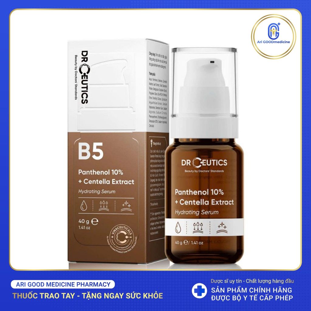 DRCEUTICS Serum B5 DrCeutics Cấp Ẩm Và Phục Hồi Da Dexpanthenol 10% + Centella Extract + HA (30g)