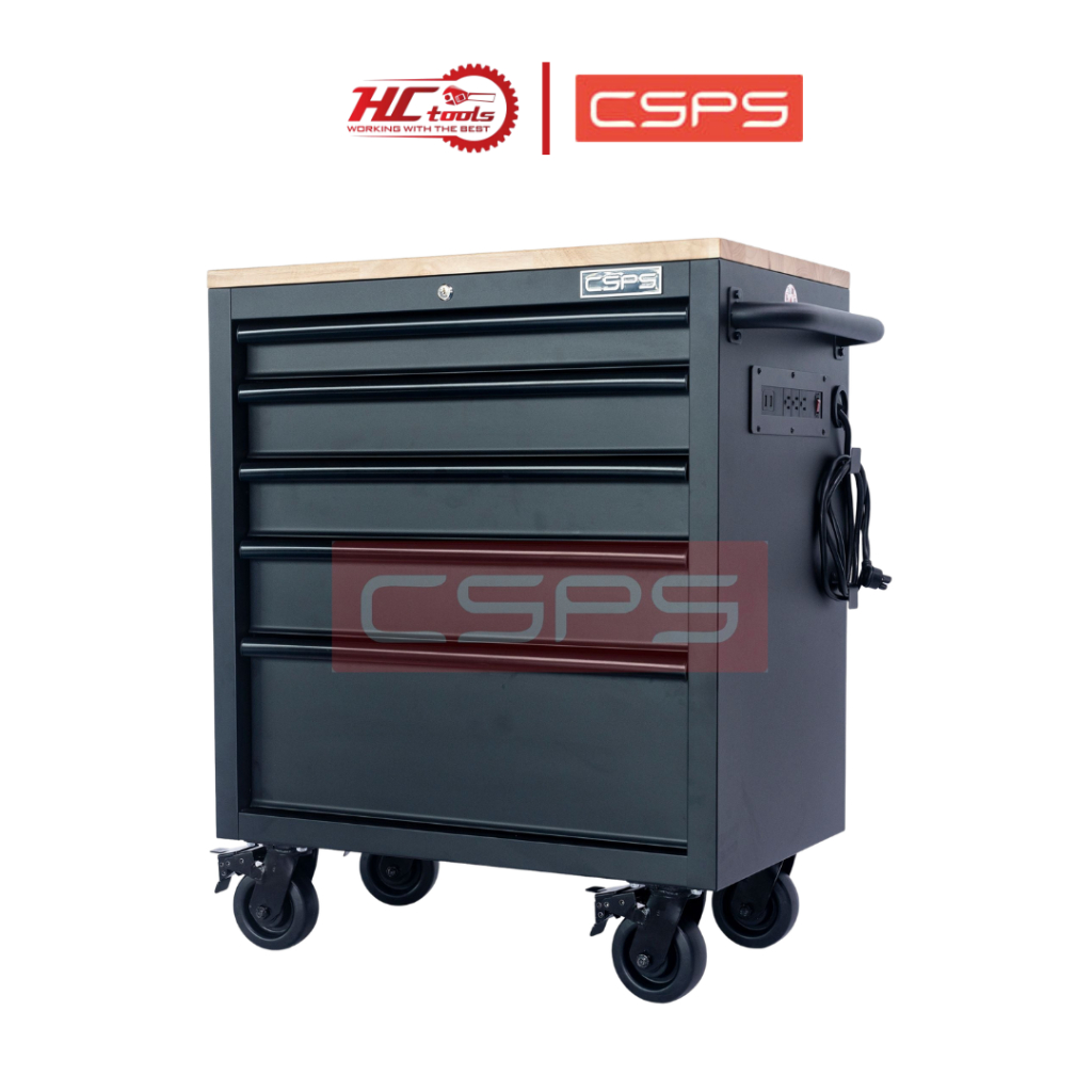 Tủ Đồ Nghề CSPS 76cm 5 Ngăn Màu Đen (680kg) - HCTools VN