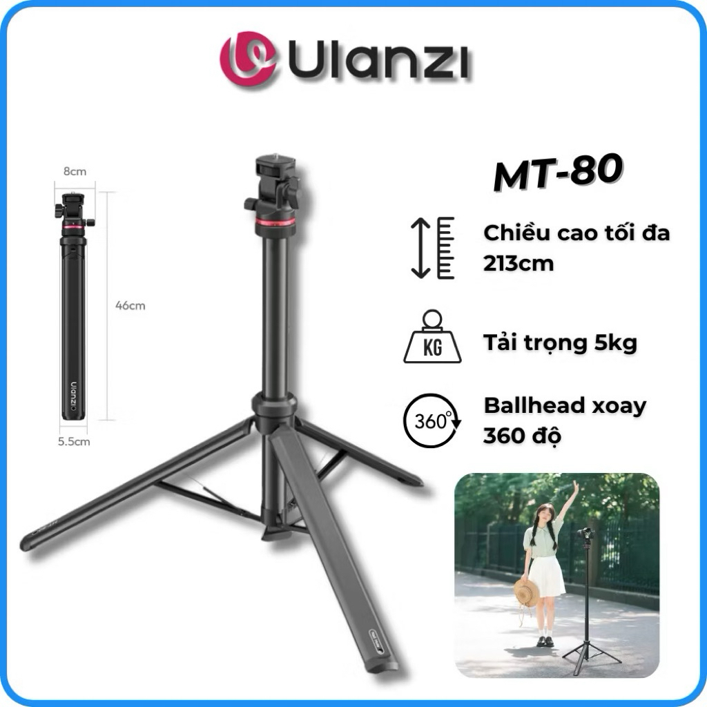 Ulanzi Tripod MT-08 Chân máy ảnh nhỏ gọn xoay linh hoạt