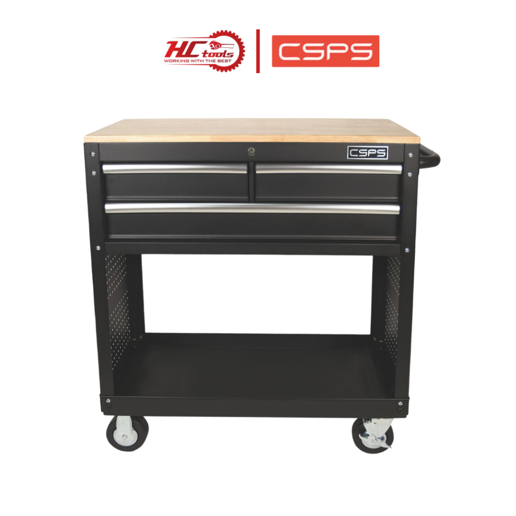 Tủ đựng dụng cụ CSPS 91cm 3 hộc kéo có bánh xe di động - HCTools VN