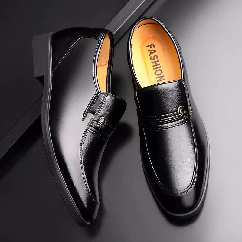 Giày Da Nam da bò thật 100% mềm mại kết hợp đế kếp cao 4 cm sịn chống trơn trượt lịch lãm K 10 bảo hành 1 năm