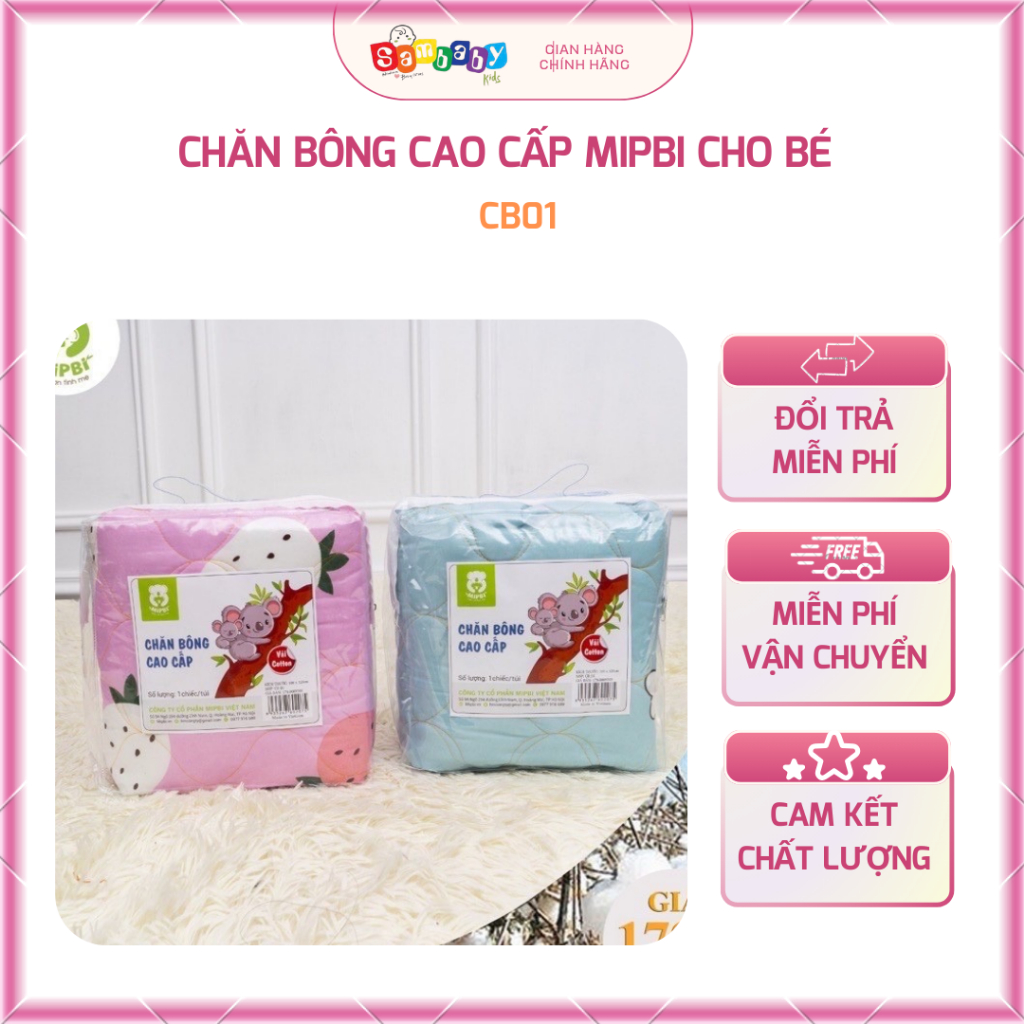 Chăn bông cao cấp Mipbi cho bé CB01