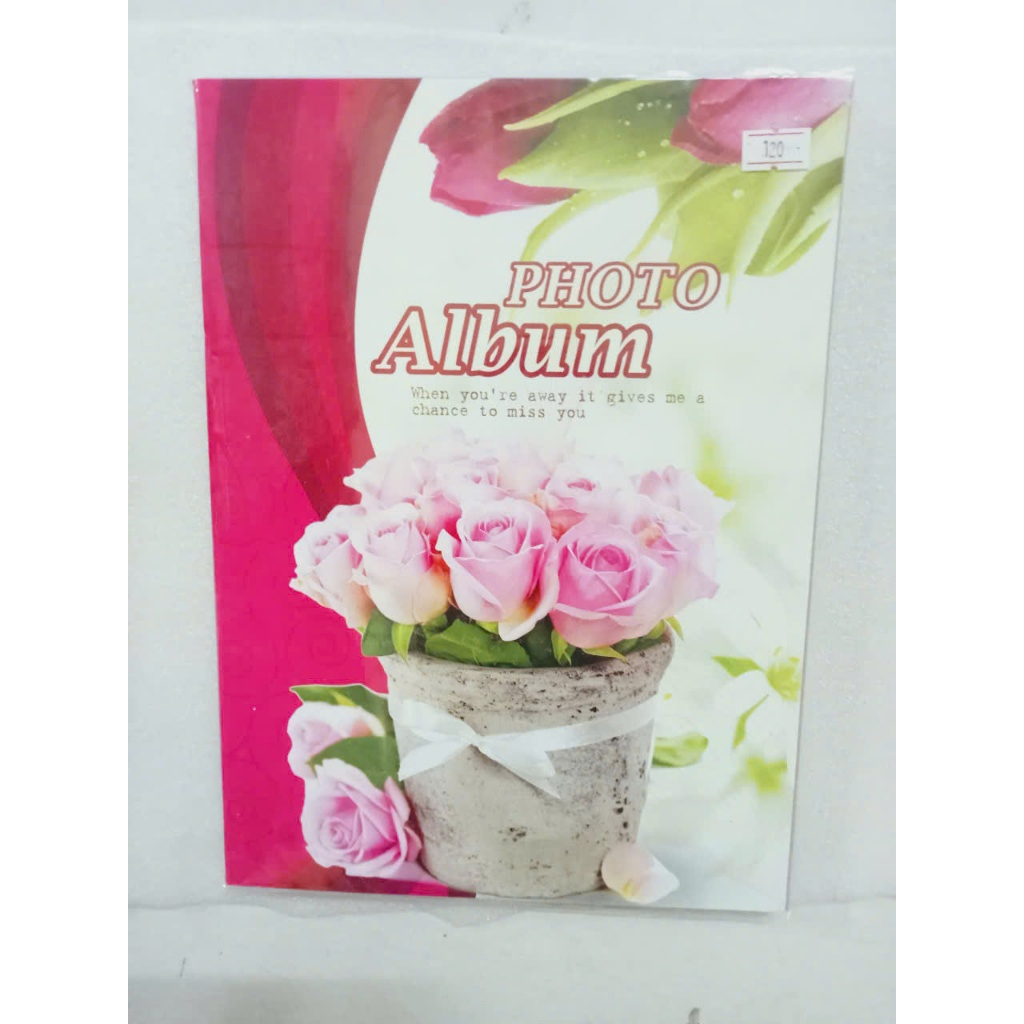 abum ảnh 13x18 để nhiều tấm bìa dẻo loại 2 ngăn (màu ngẫu nhiên)