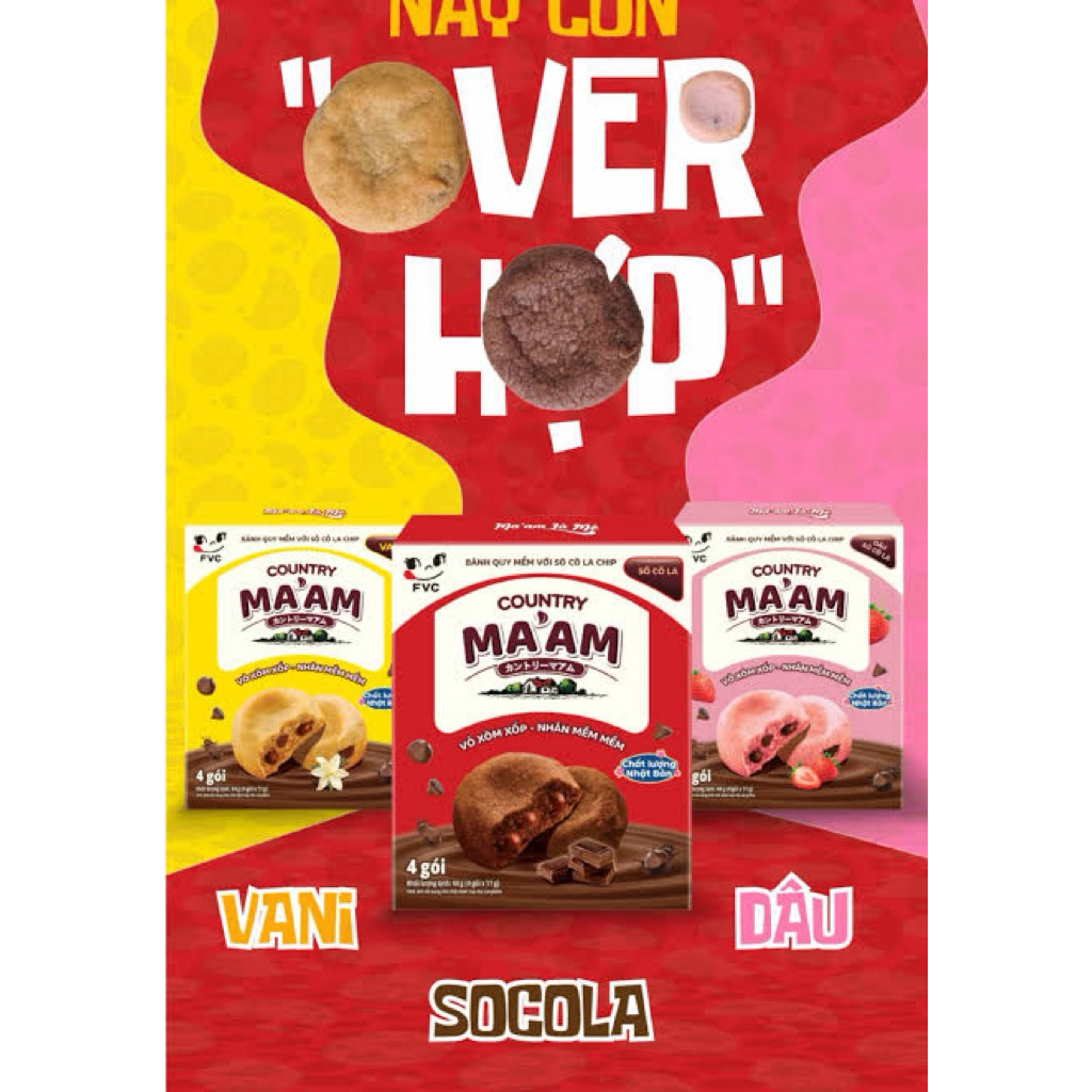 Bánh Quy Mềm COUNTRY MA'AM 3 Hương vị (3 Gói/Hộp)