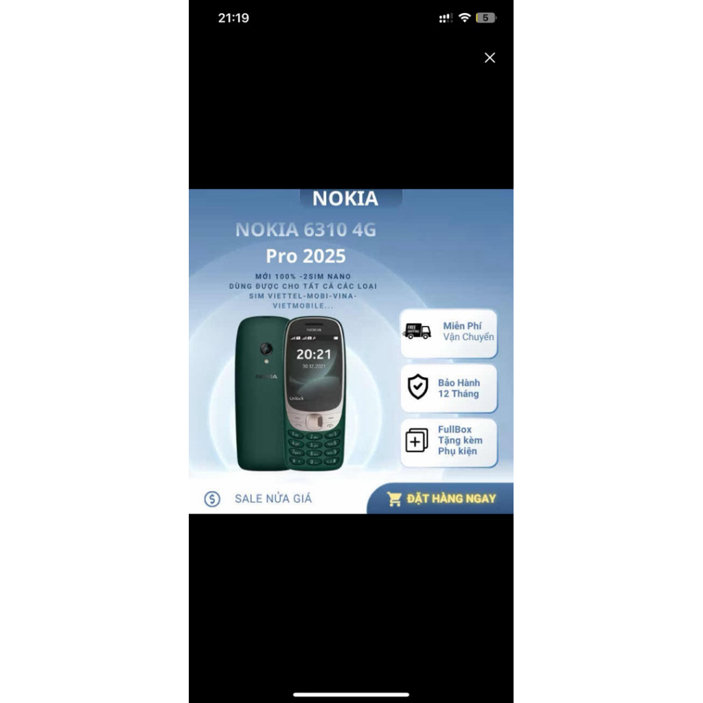 Nokia 6310 Pro chính hãng  dùng  full sim bảo  hành 12 tháng
