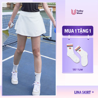[TẶNG 1 ĐÔI TẤT] Chân váy ngắn thể thao Lina Skirt Today U Wear có sẵn bảo hộ dáng chữ A cho nữ chơi cầu lông tennis