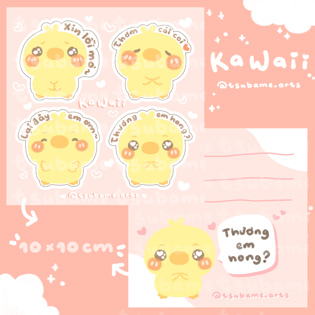 Sticker sheet KAWAII | TSUBAME.ARTS