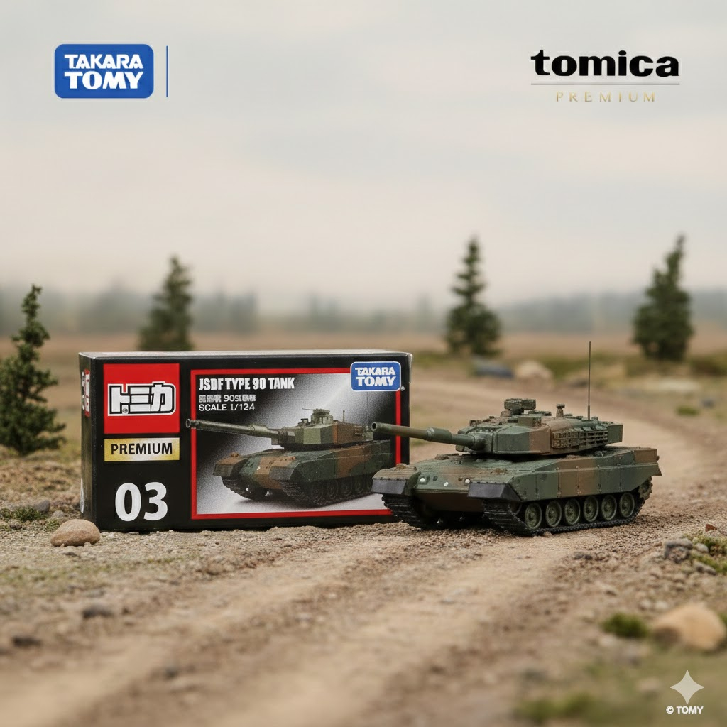 Mô Hình Xe Tăng Tomica TP03 JSDF Type 90 Main Battle Tank Tỷ Lệ 1:64 Chính Hãng Nhật Bản