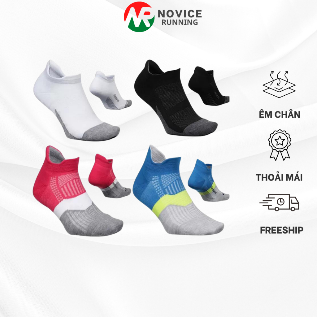 Tất Chạy Bộ Feetures Elite Thể Thao, Tất Chạy Trail Cổ Ngắn Chuyên Chạy Novice Running TCM-111