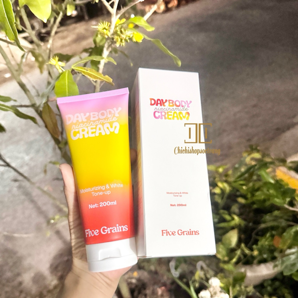 Kem dưỡng body trắng da Five Grains 200ml dưỡng da makeup body sáng mịn .