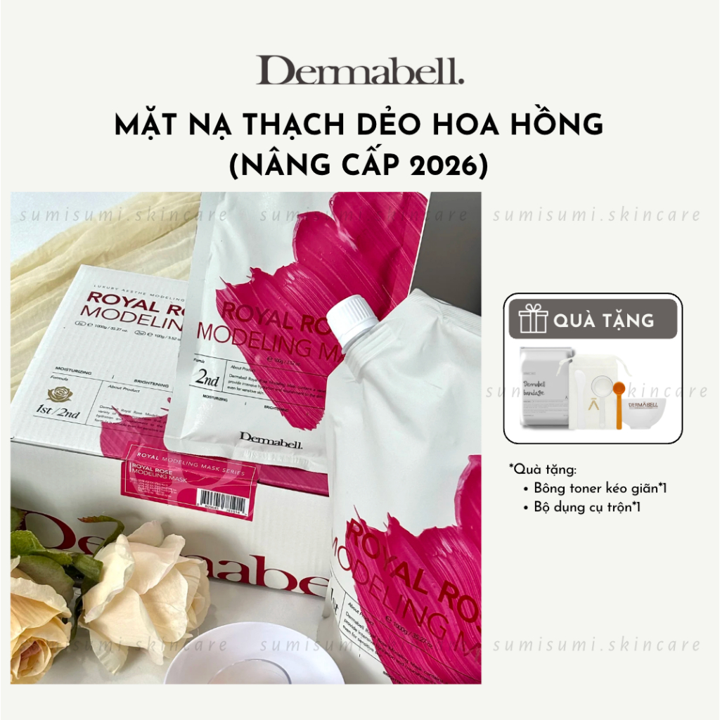 SẴN (Dermabell/NÂNG CẤP) Mặt nạ thạch hoa hồng Royal ROSE Modelling Mask phiên bản nâng cấp 2026