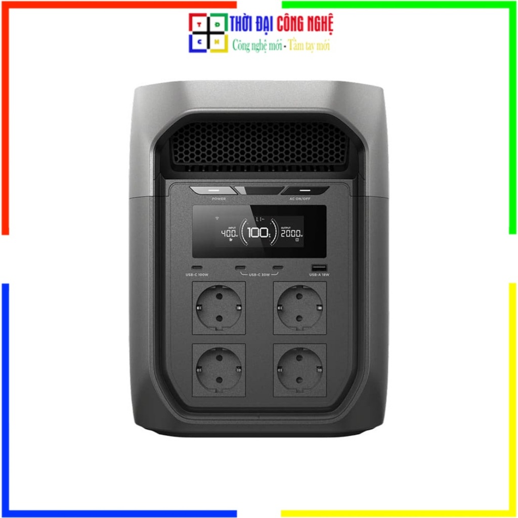 Trạm điện EcoFlow Delta 3 Max Plus 2048Wh 3000W - Bảo Hành 24 Tháng - Hàng Chính Hãng Thời Đại Công 