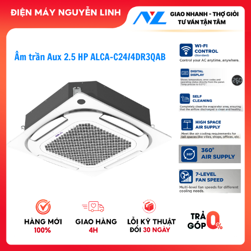 ALCA-C24 - Máy lạnh âm trần Aux ALCA-C18/4DR3QAB -ALCA-C18 /. ALCA-C36 / ALCA-C48 / ALCA-C60