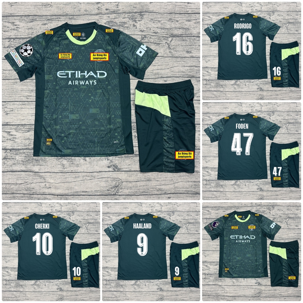 Bộ Quần Áo Bóng Đá Câu Lạc Bộ MANCHESTER CITY - Bản C1 2025 - Vải Gai Thái Cao Cấp