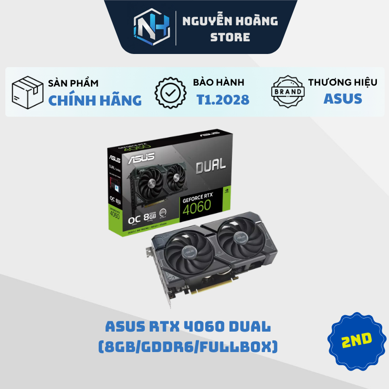VGA card màn hình ASUS RTX 4060 DUAL 8GB 2ND