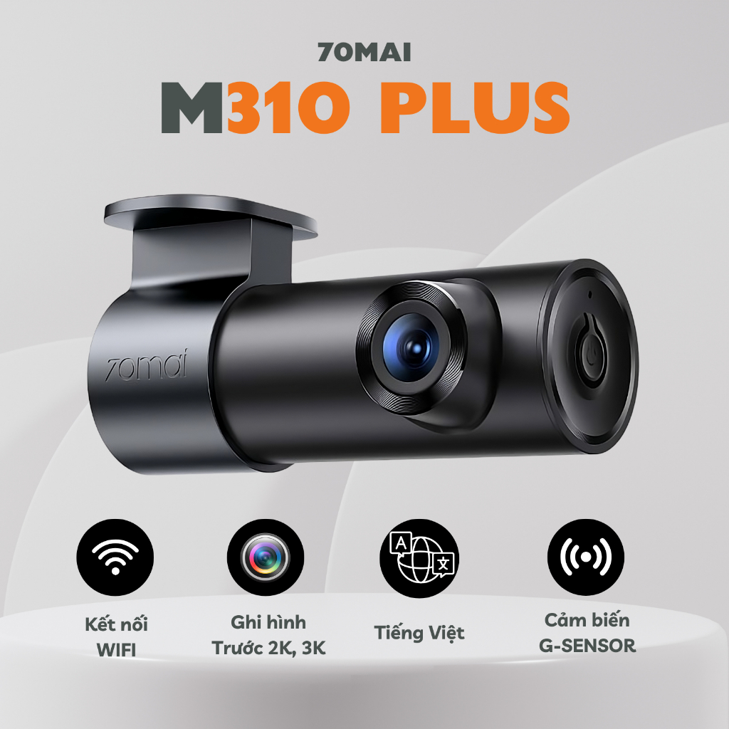 Camera hành trình 70mai M310 PLUS [TẶNG Dụng Cụ Lắp Đặt]  - Phiên bản quốc tế, hỗ trợ tiếng Việt, Gh