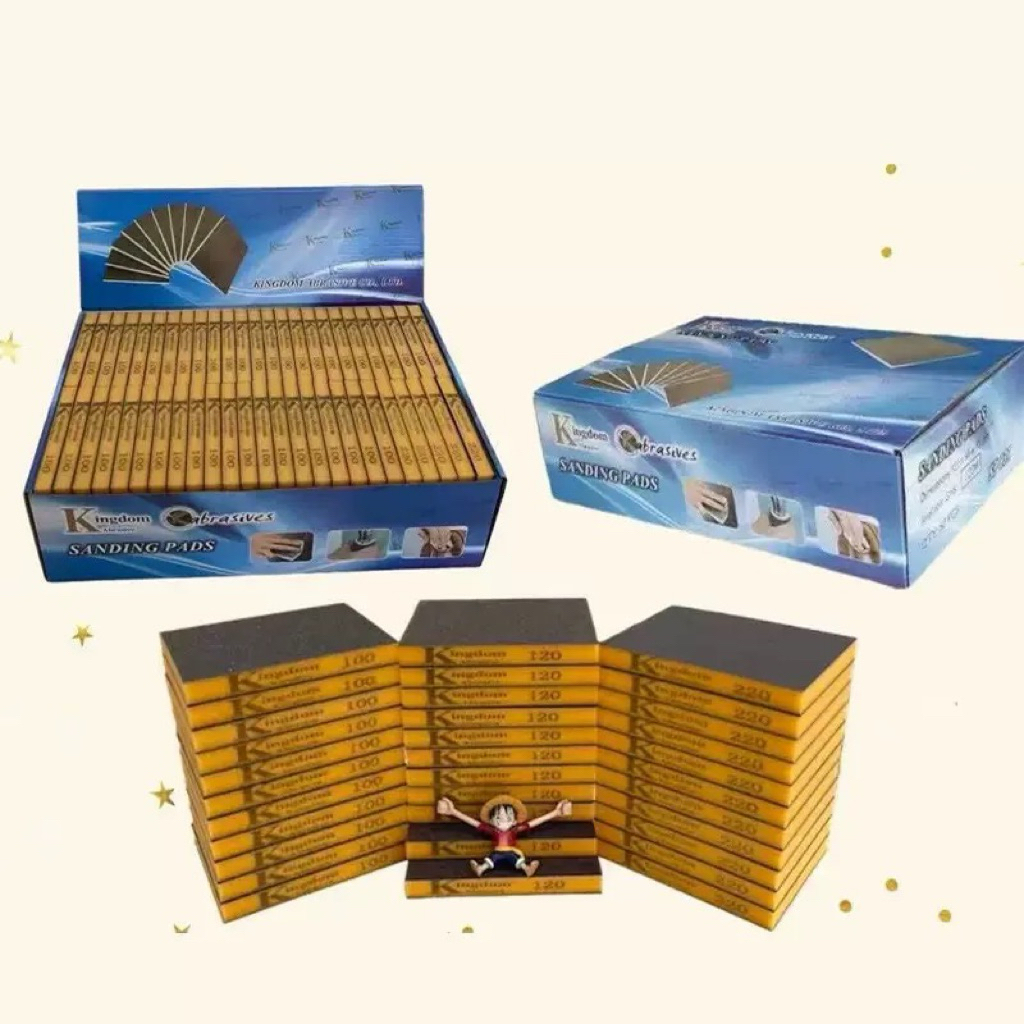 Mút Chà Nhám Kingdom P60 4 Cạnh Nhám, Cước Nhám Chùi Nồi Bọt Biển