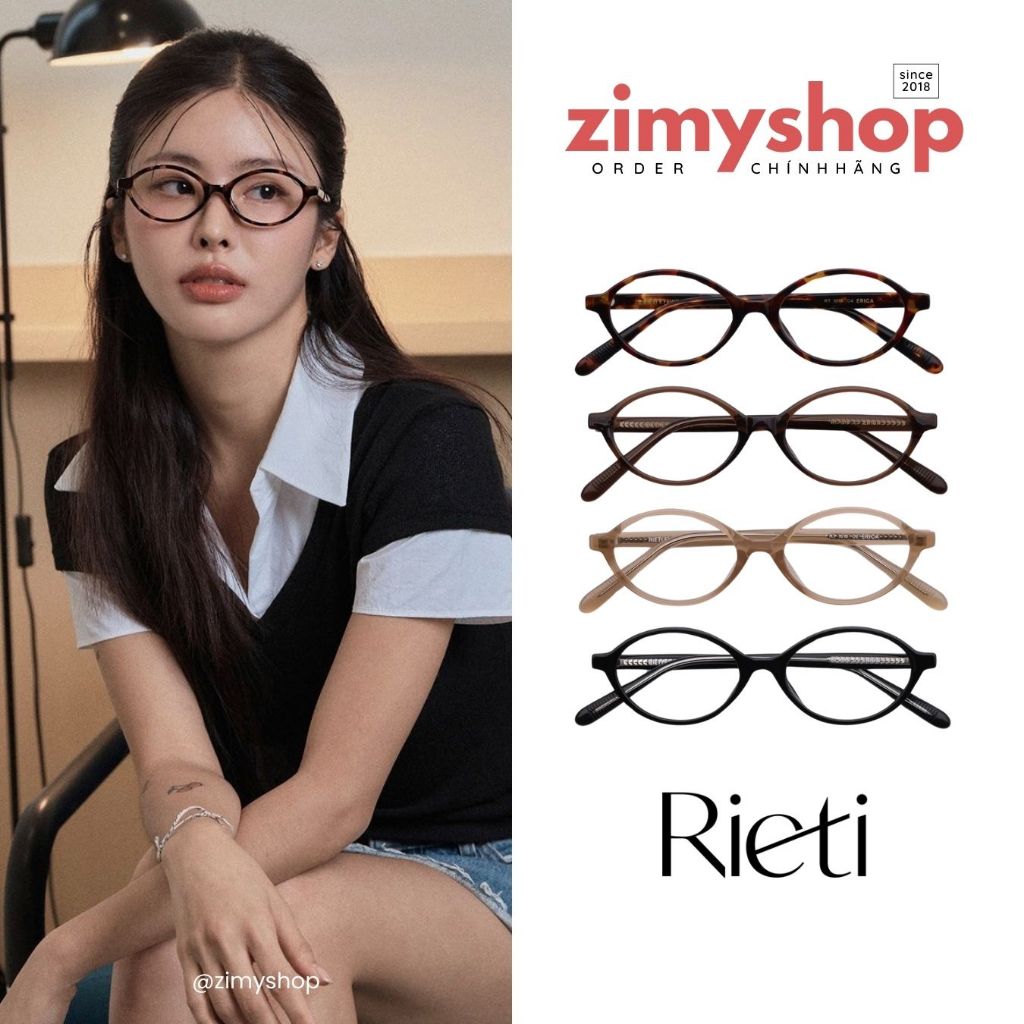 CHÍNH HÃNG GỌNG KÍNH RIETI ERICA RT 1018 4 MÀU HÀN QUỐC