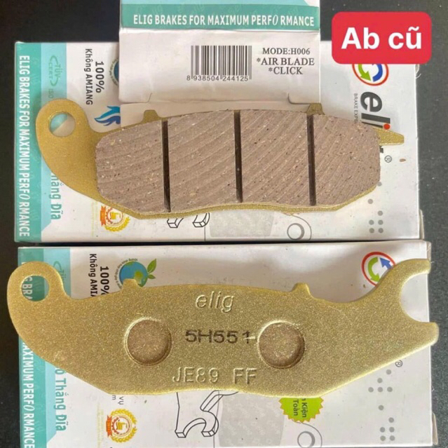 Bộ má phanh đĩa (bố thắng dầu) xe AIRBLADE 110 và CLICK 110 - S2937