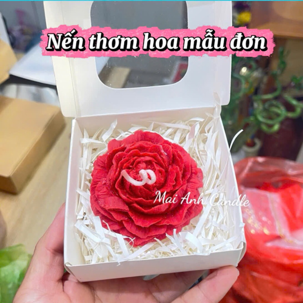 nến thơm hoa mẫu đơn hương hoa thiên nhiên nhiều size Dùng Trang Trí ,Decor ,Quà Tặng 8/3- Mai Anh C