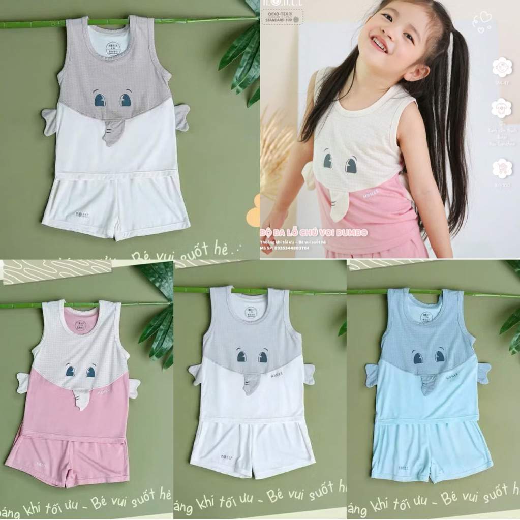 [HRNEE] Bộ Ba Lỗ Thể Thao Karro Hrnee Cho Bé 9m-5y