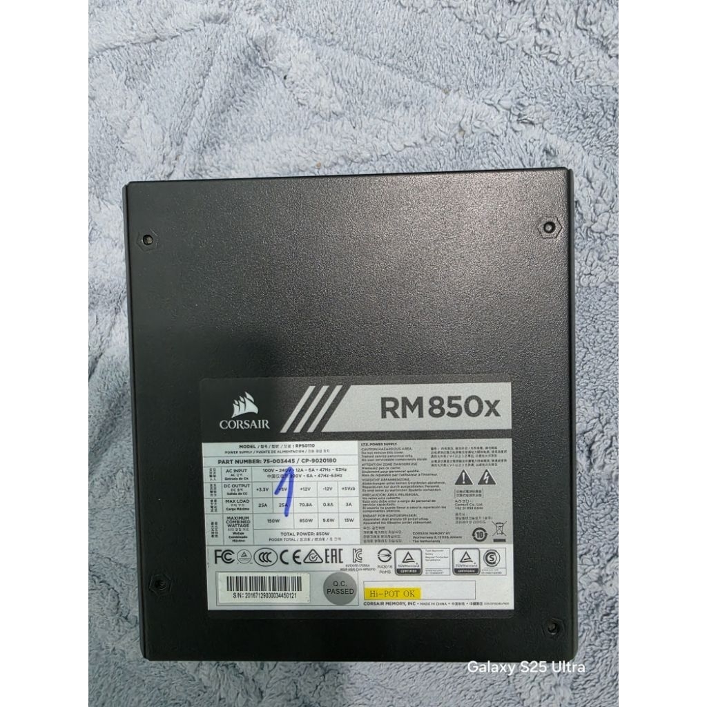 PSU 2 and corsair RM850x