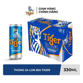 Thùng 24 lon bia tiger 330ml ( ti nâu)