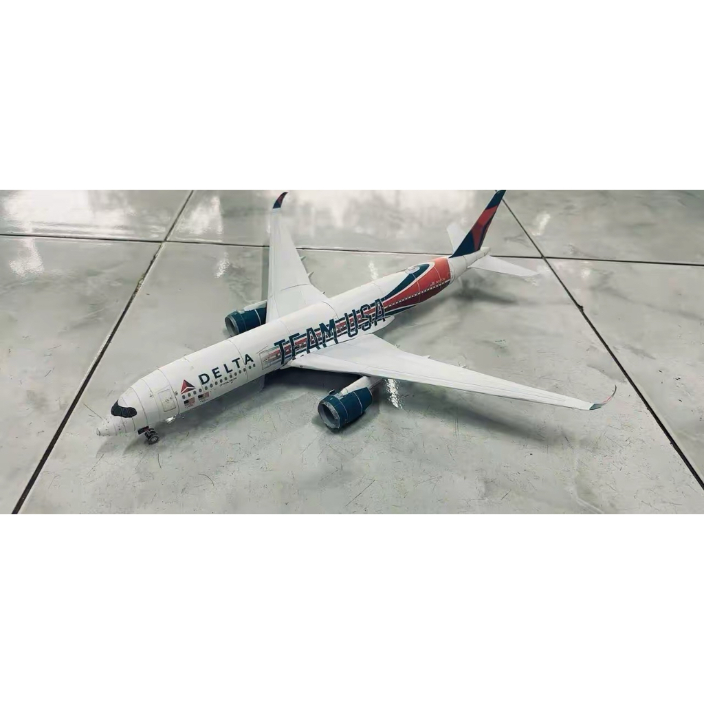 A350-900 Delta Airlines tỉ lệ 1/120 mô hình giấy(đọc mô tả)