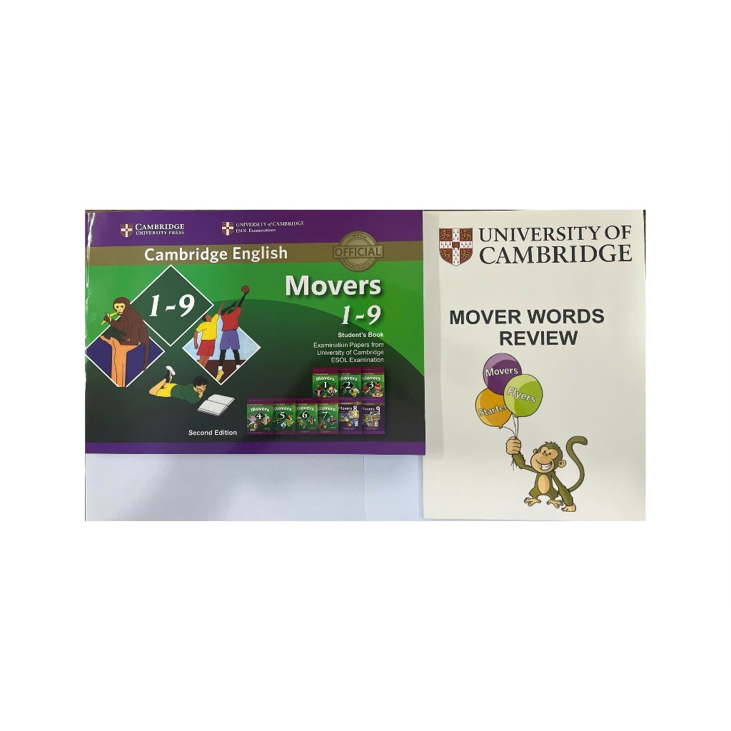 BỘ SÁCH MOVERS GỘP (1-9) + VỞ TỪ VỰNG MOVERS