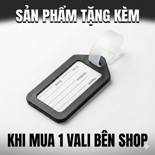 Thẻ Tên Hành Lý/Vali Du Lịch Nhựa Cứng Chống Thất Lạc - Thiết Kế Cổ Điển, Bền Bỉ (Màu Đen) 1