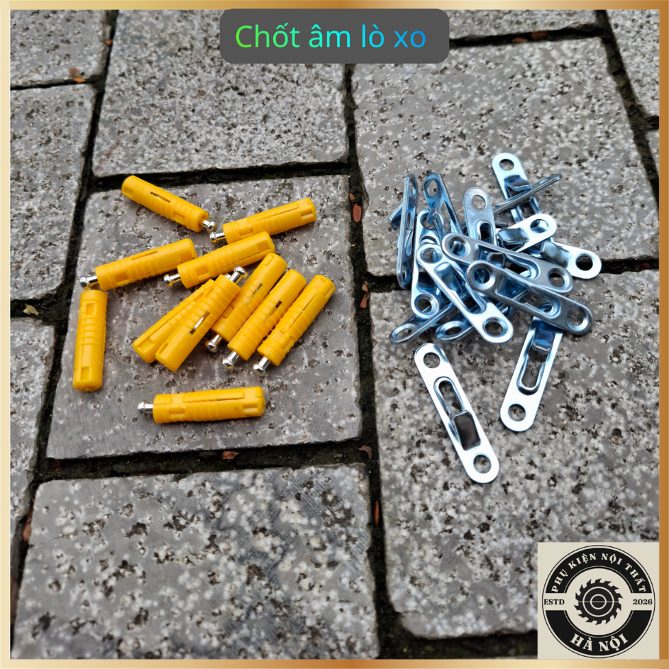 Giá Cho 100 bộ Chốt Âm Lò Xo Tháo Lắp Nhanh – Phụ Kiện Nội Thất Chuyên Dụng - Dùng Cho Ván MDF