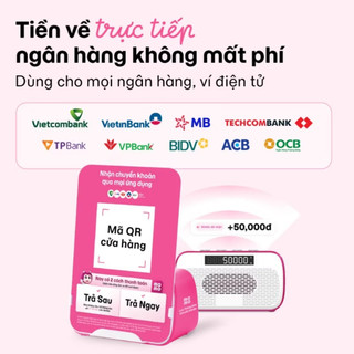 [Chính hãng] Loa thông báo chuyển khoản Momo bản tiêu chuẩn - Kết nối Wifi - Tiền về trực tiếp ngân hàng