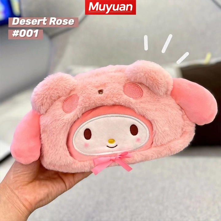 Muyuan Bóp Bút Dễ Thương – Túi Trang Điểm Dung Tích Lớn, Chất Liệu Mềm Mại, Có Ngăn Riêng