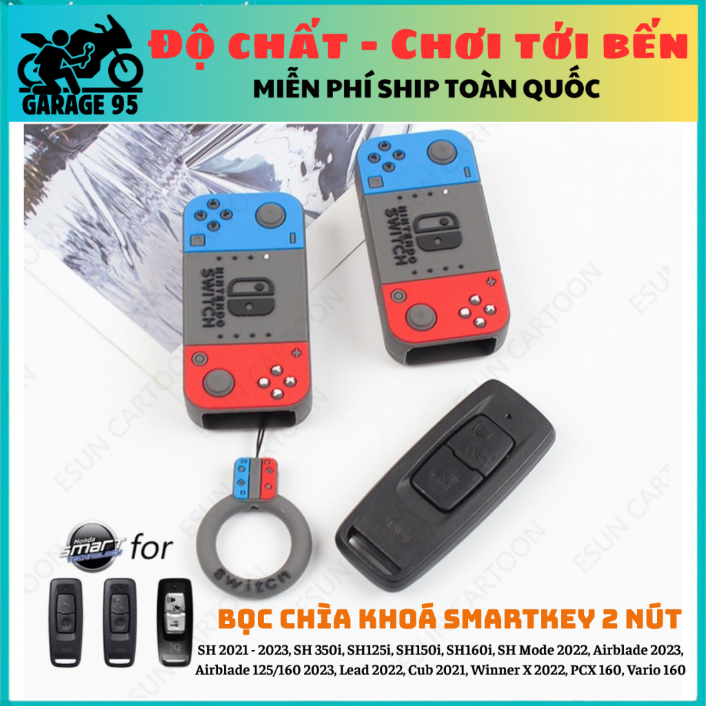 Bọc Chìa Khoá Smartkey Loại 2 Nút SH2021 - 2023,SH Mode 2022, Airblade 125/160 2023, Lead 2022, Cub 2021, Winner X 2022.