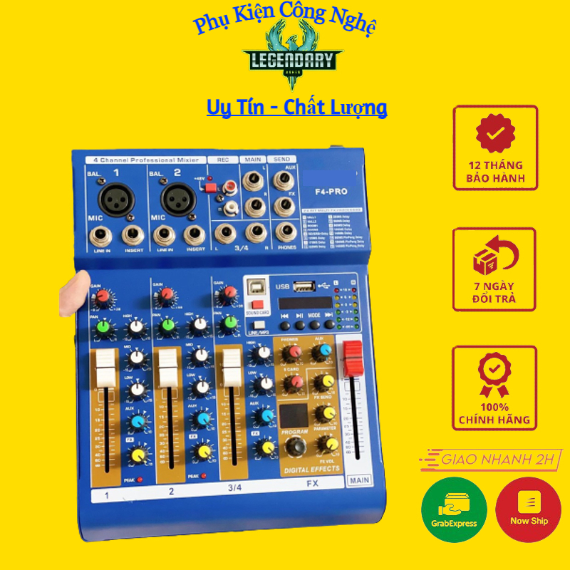 Mixer F4 Pro Phiên Bản Mới Nhất. Bàn Trộn Âm Thanh F4 Pro Âm Thanh Cực Chất, Thiết Kế Cực Đẹp. Bảo H