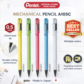 Bút chì bấm kim caplet pentel nhật bản | ngòi nét 0.5mm, thay được ruột chì, nhiều màu | mã hàng a105c