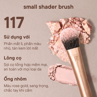 Cọ Tán Bầu Mắt Dáng Dẹt RT REAL TECHNIQUES Small Shader Brush R117 Tán Màu Siêu Mịn