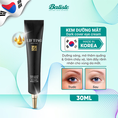 Kem Mắt Giảm Thâm Lifting RECIPE 30ml - Chống Lão Hóa Săn Chắc Da Giảm Quầng Thâm Bọng Mắt