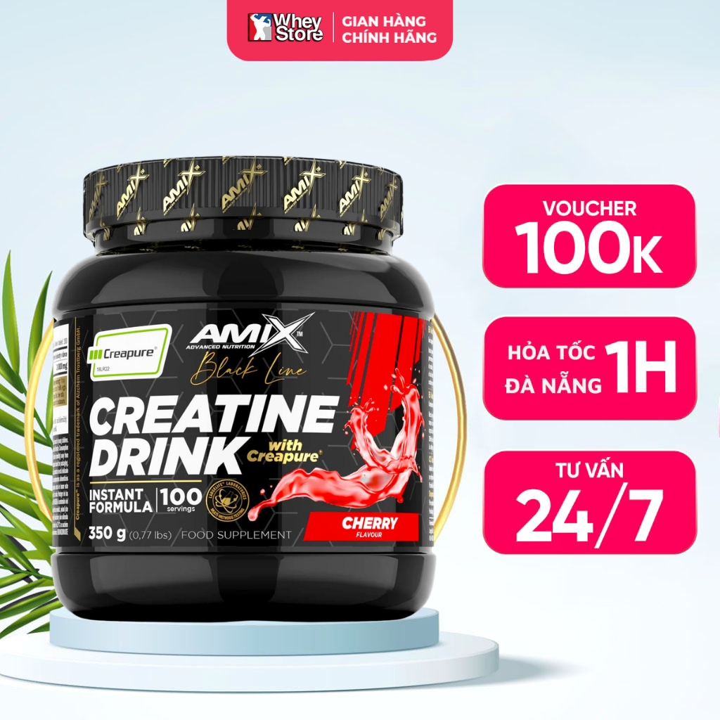 Bột Tăng Sức Mạnh Cơ Bắp Amix Black Line Creatine Creapure Powder Drink 350g Chính Hãng