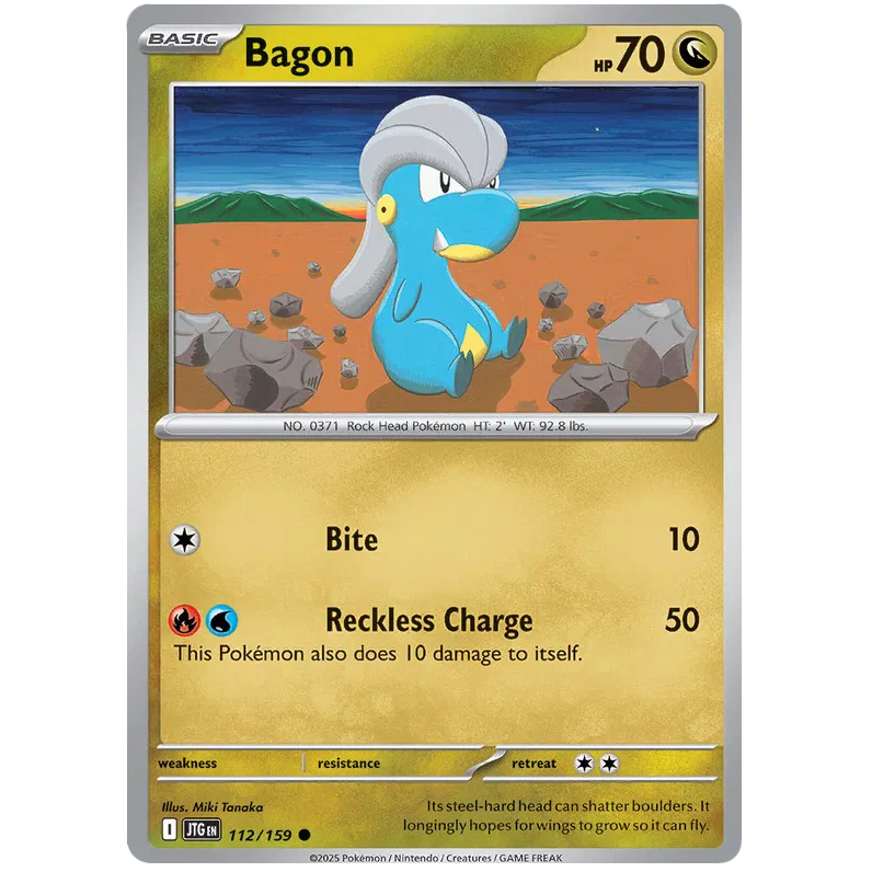 JTG - Pokemon TCG - Bagon - Common - 112/159